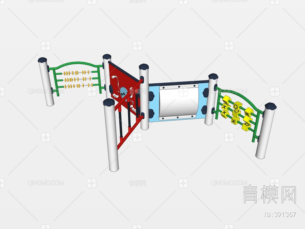 儿童滑滑梯SU模型下载【ID:391367】