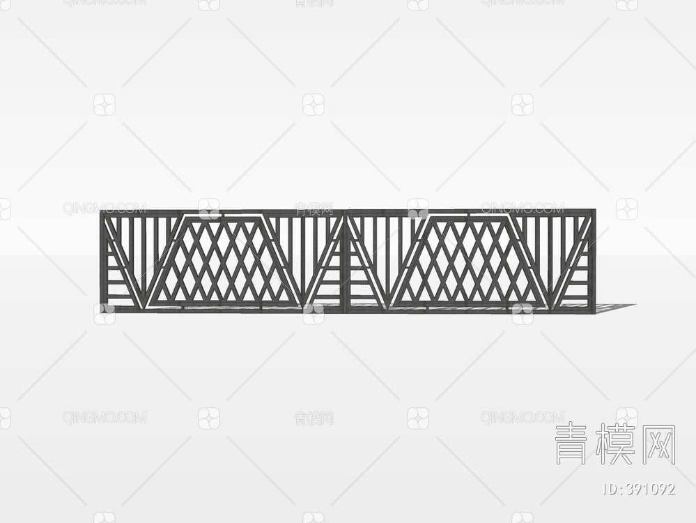 铁艺栏杆SU模型下载【ID:391092】