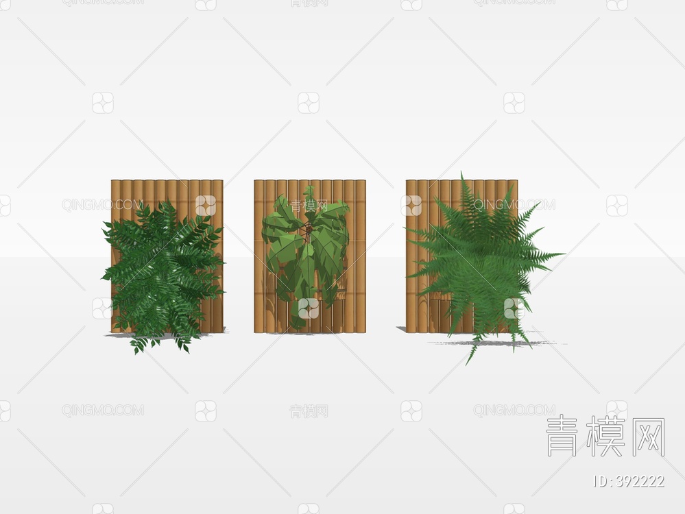 植物墙SU模型下载【ID:392222】