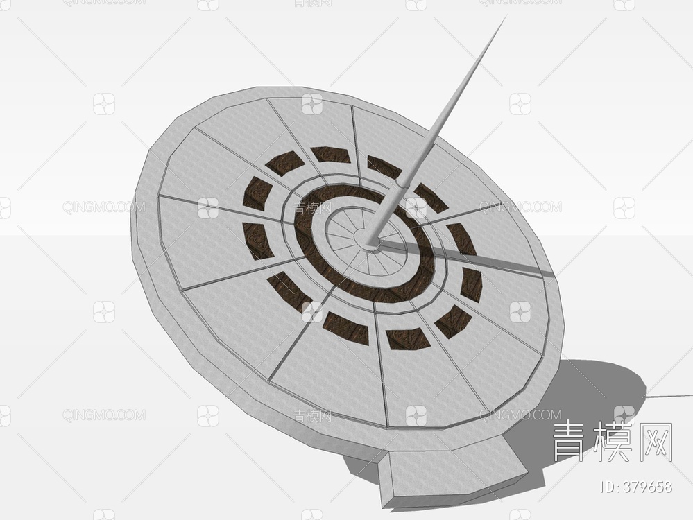 日晷雕塑SU模型下载【ID:379658】