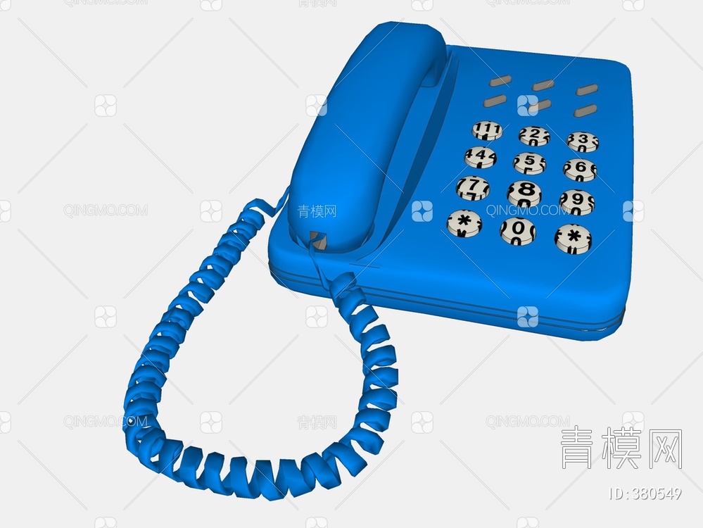 座机电话SU模型下载【ID:380549】