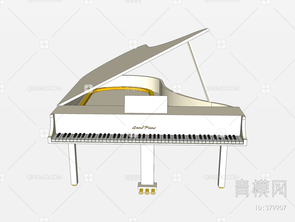 钢琴SU模型下载【ID:379907】