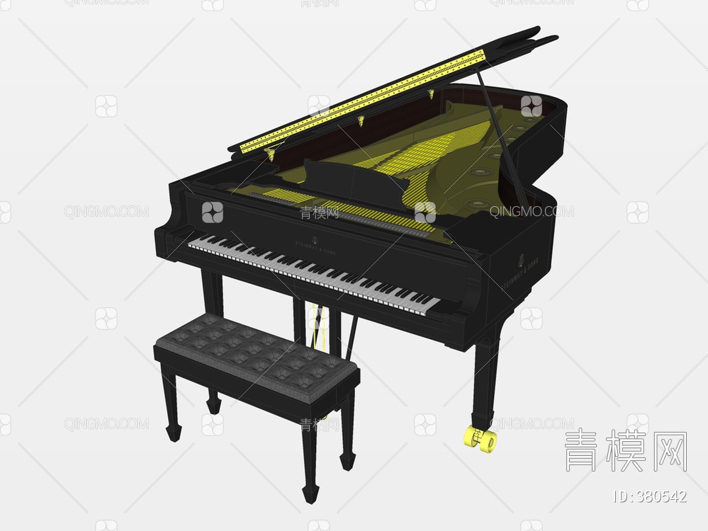 钢琴SU模型下载【ID:380542】