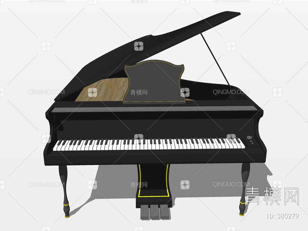 钢琴SU模型下载【ID:380279】