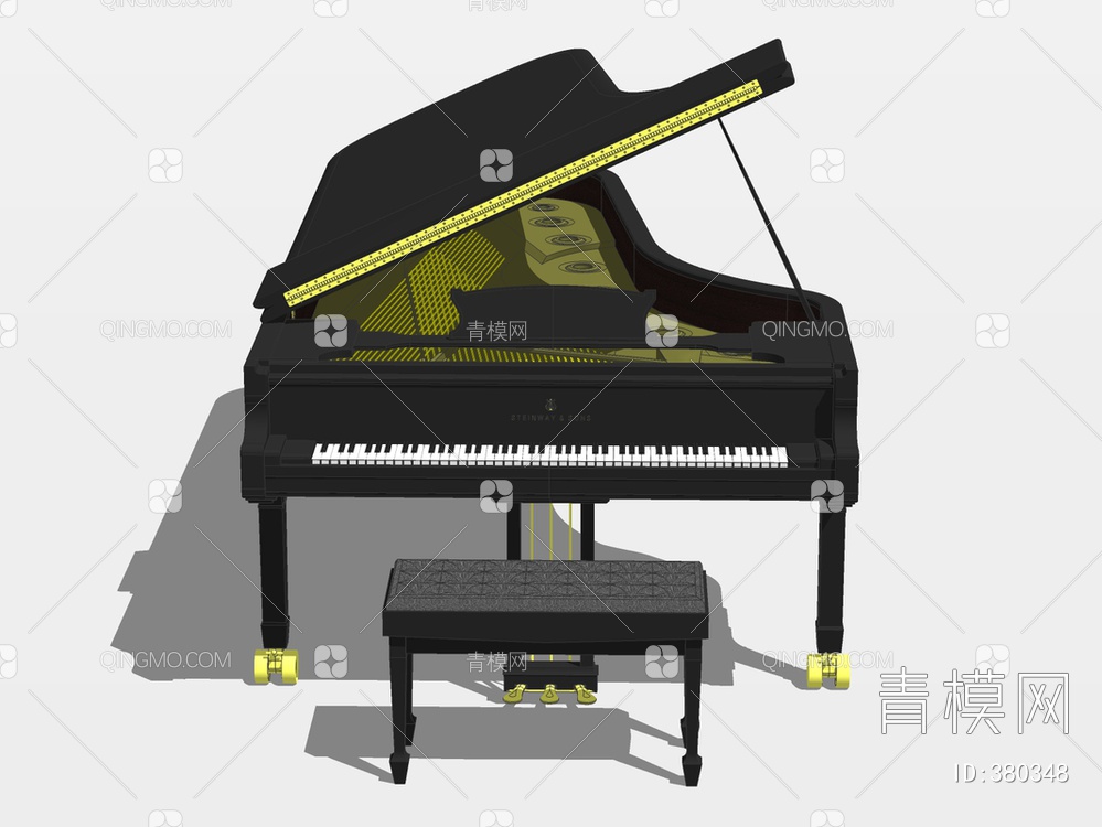 钢琴SU模型下载【ID:380348】