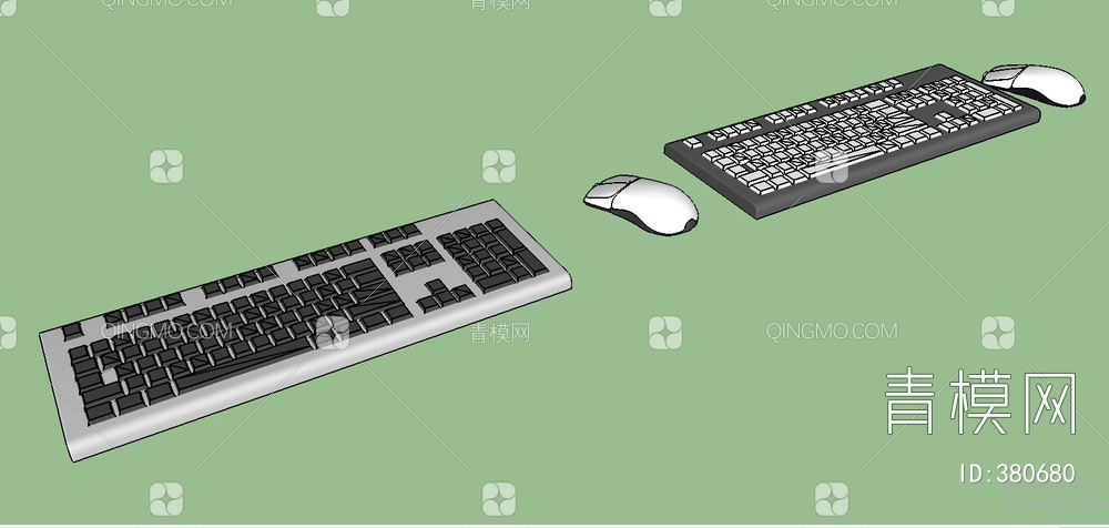 键盘鼠标SU模型下载【ID:380680】