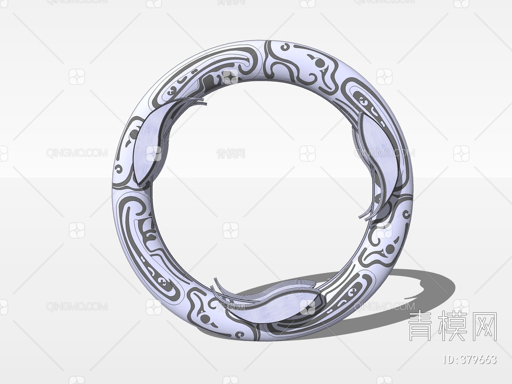 圆环雕塑SU模型下载【ID:379663】