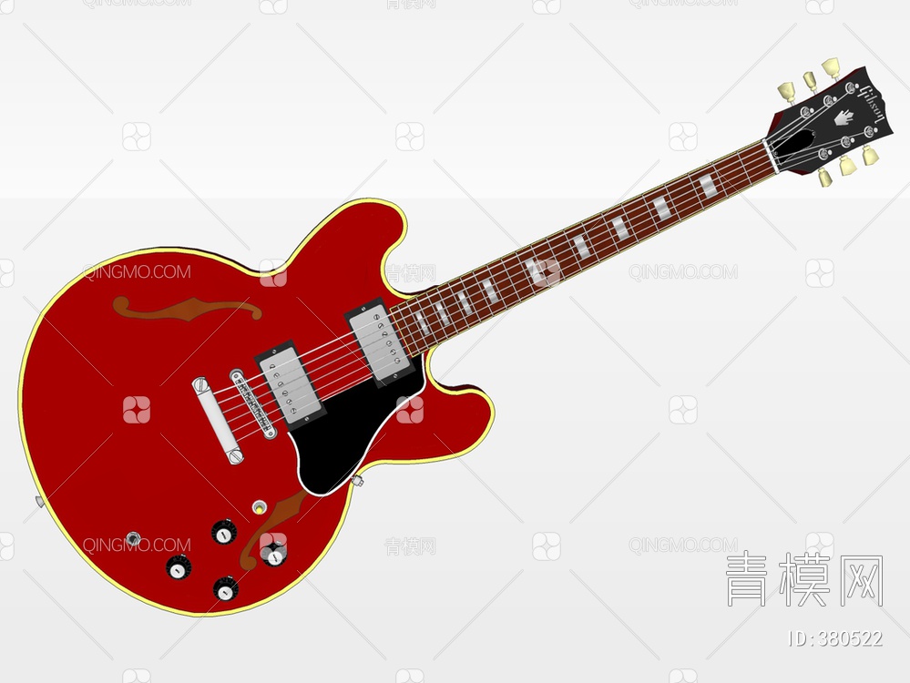 吉他SU模型下载【ID:380522】