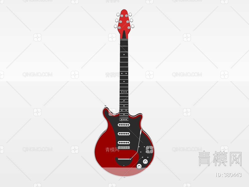 电吉他SU模型下载【ID:380443】