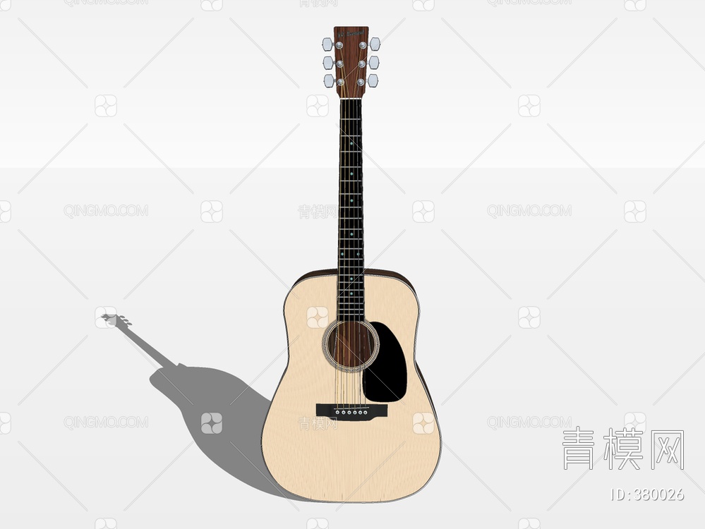 木吉他SU模型下载【ID:380026】