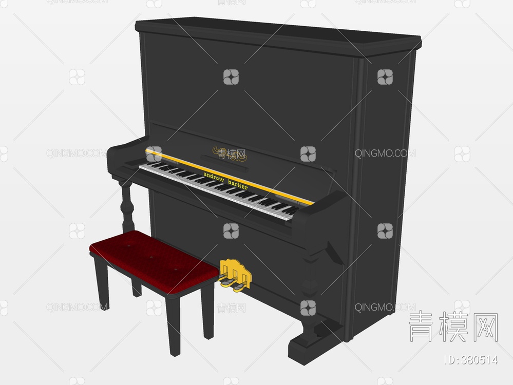 钢琴SU模型下载【ID:380514】