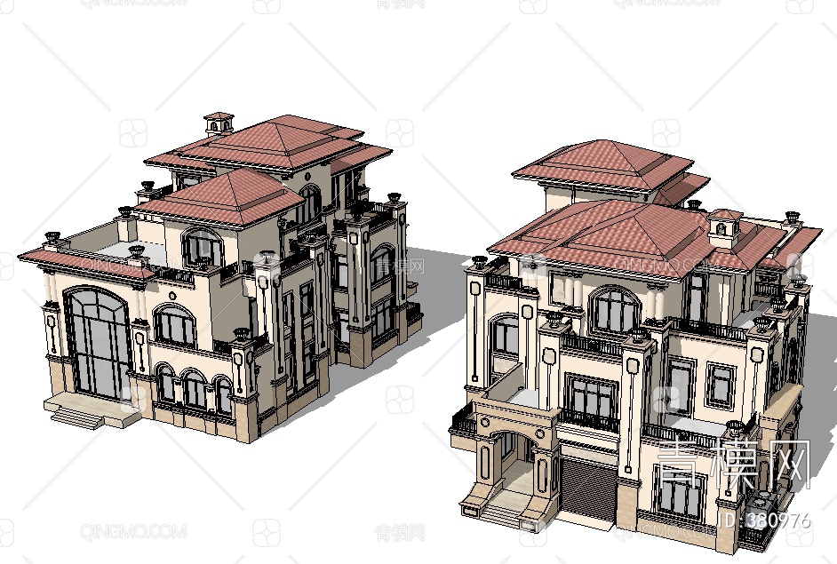 别墅SU模型下载【ID:380976】