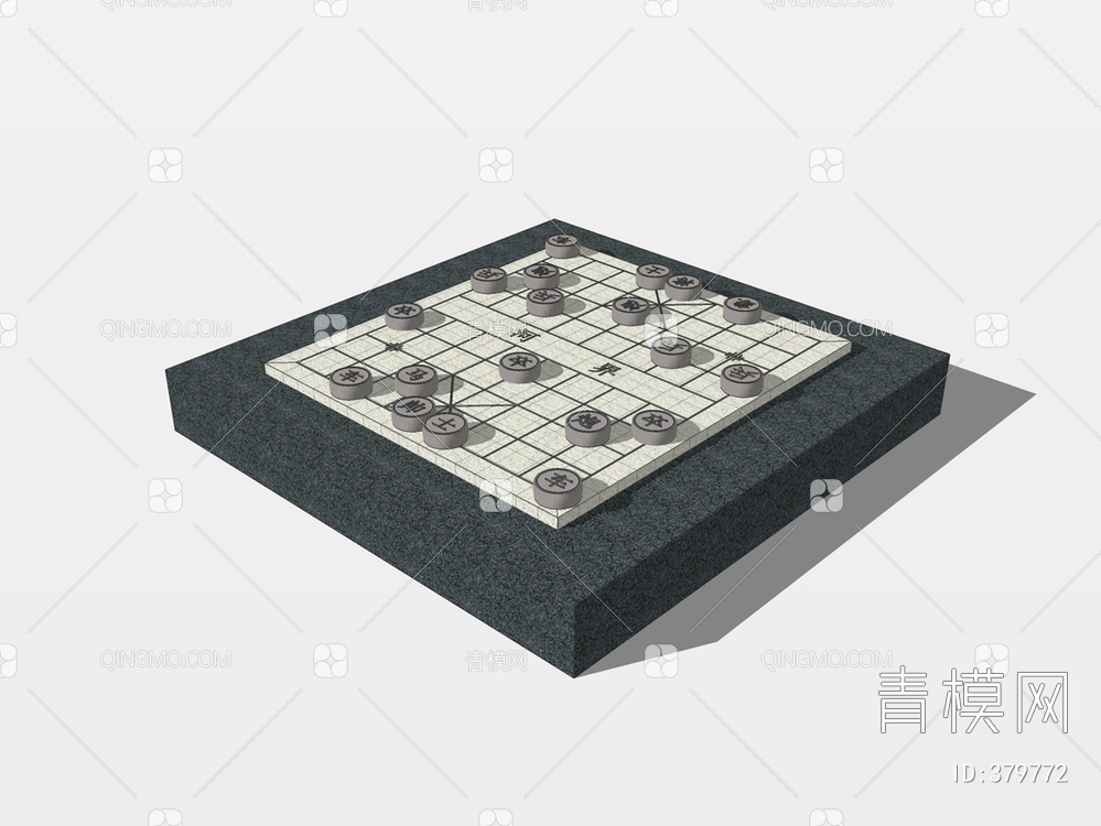 象棋摆件SU模型下载【ID:379772】