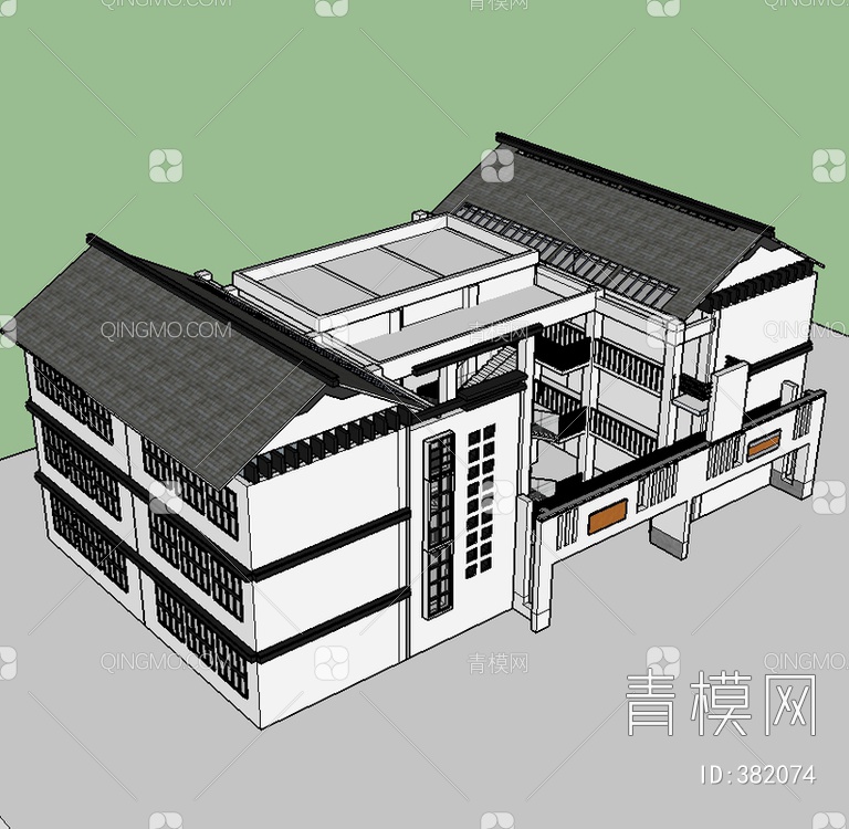 教学楼SU模型下载【ID:382074】