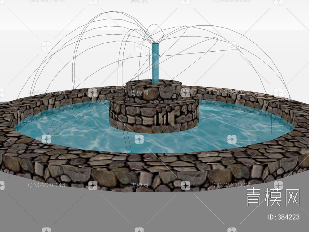 景观喷泉SU模型下载【ID:384223】