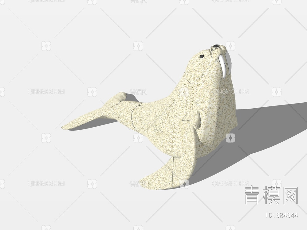 海象雕塑SU模型下载【ID:384344】