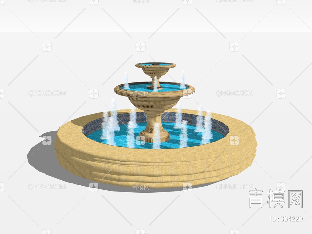 景观喷泉SU模型下载【ID:384220】