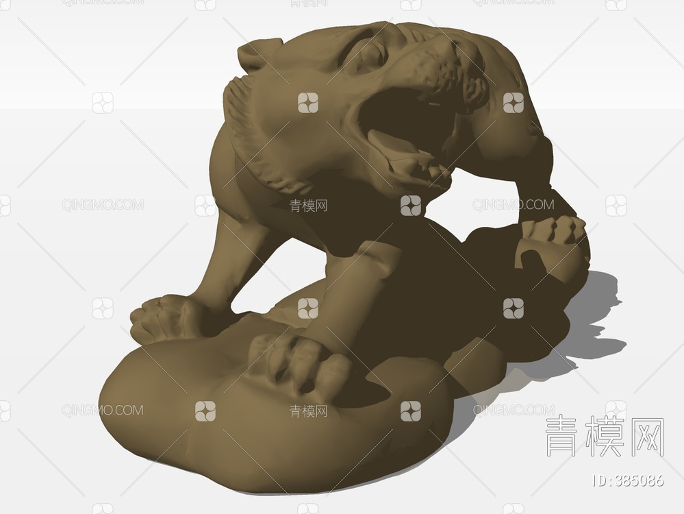 老虎雕塑SU模型下载【ID:385086】