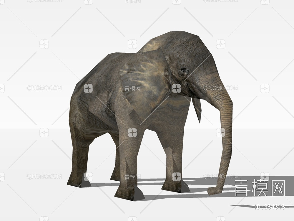 非洲象雕塑SU模型下载【ID:384318】