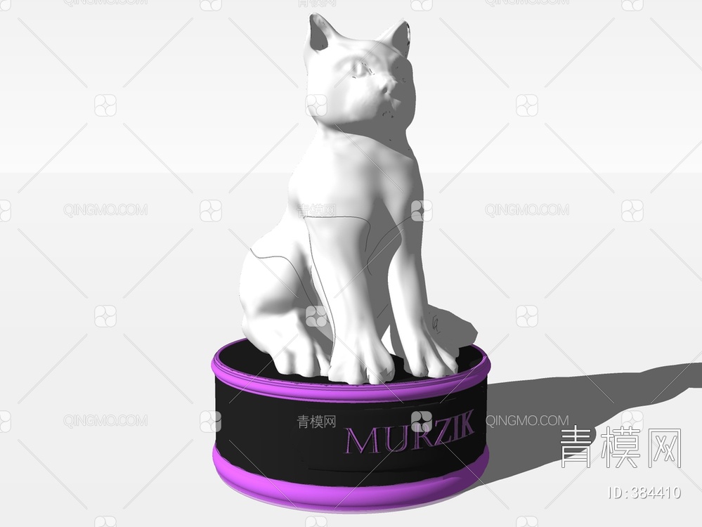 猫雕塑SU模型下载【ID:384410】