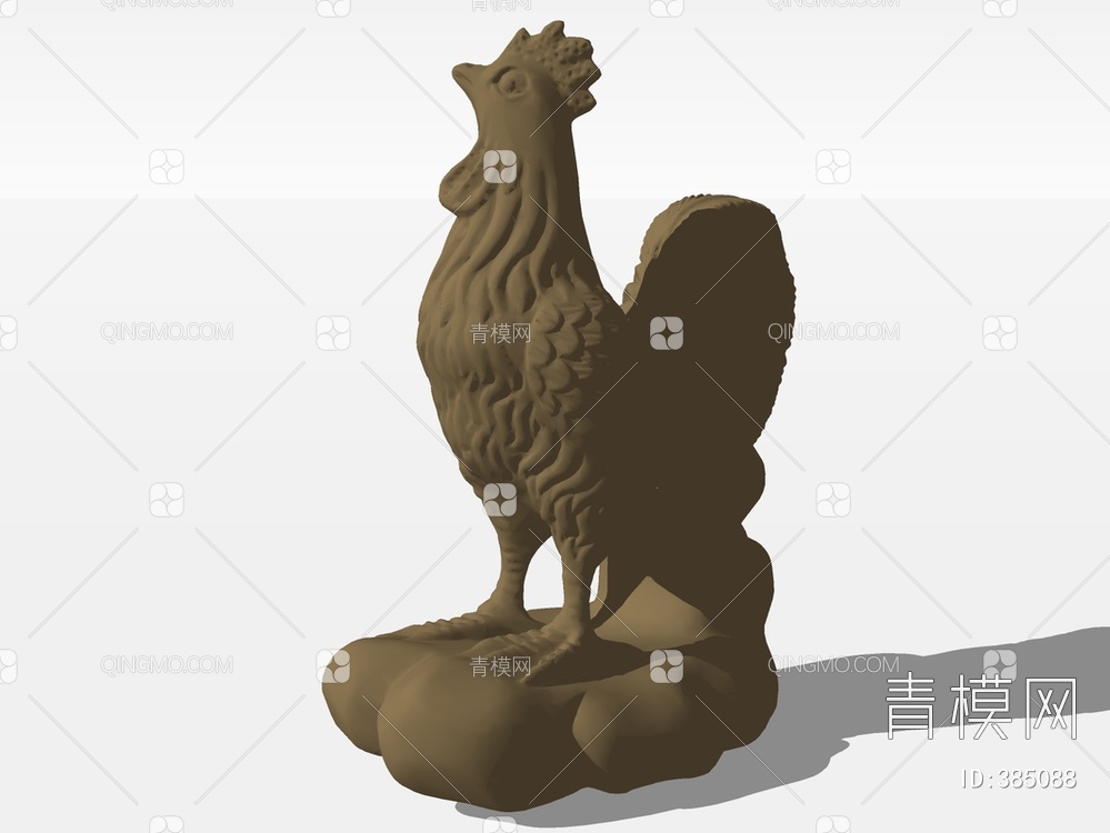 大公鸡雕塑SU模型下载【ID:385088】