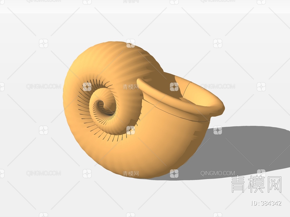 海螺装饰雕塑SU模型下载【ID:384342】