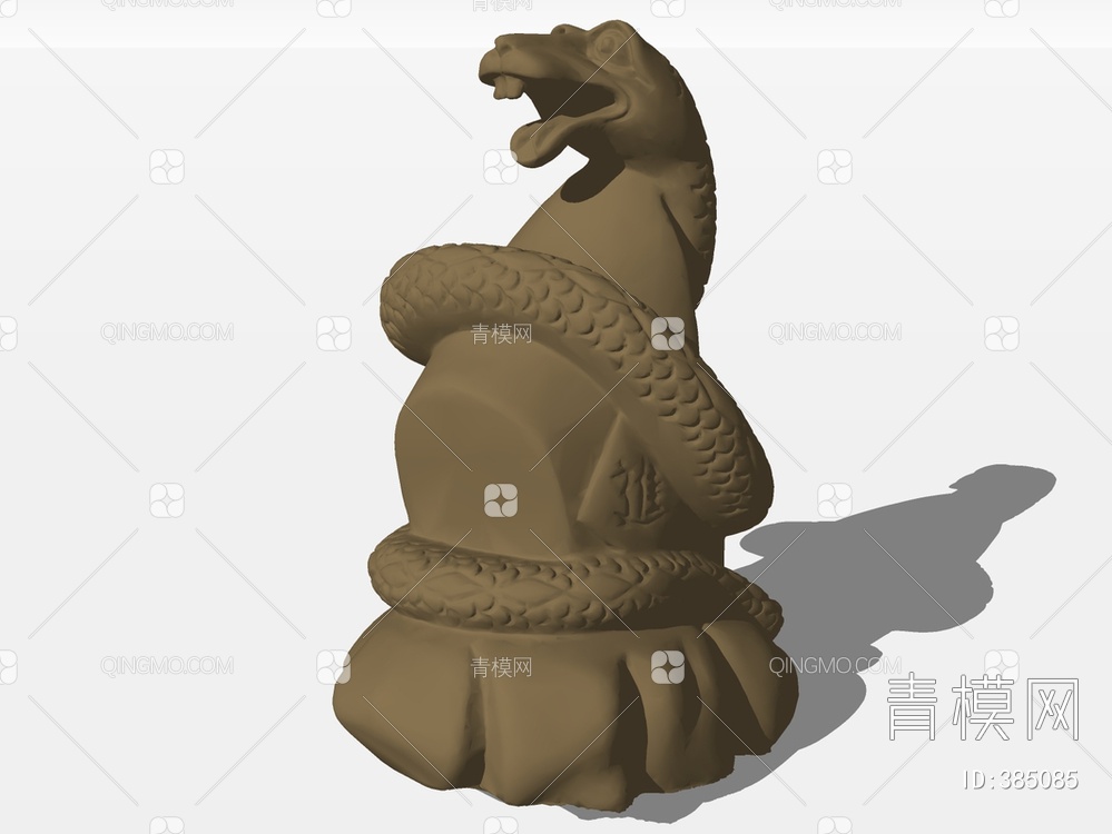 蛇雕塑SU模型下载【ID:385085】