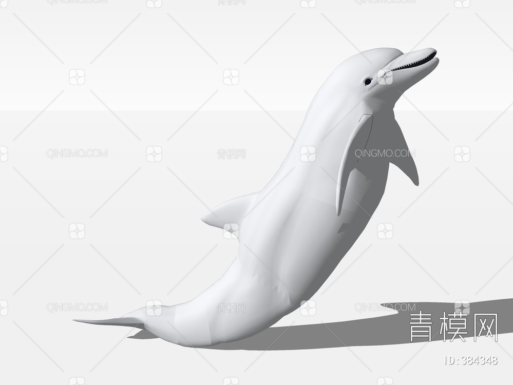 白鲸雕塑SU模型下载【ID:384348】