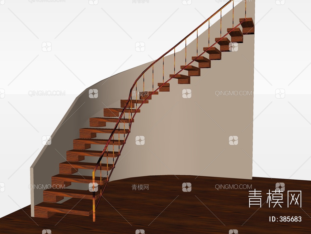 旋转楼梯SU模型下载【ID:385683】