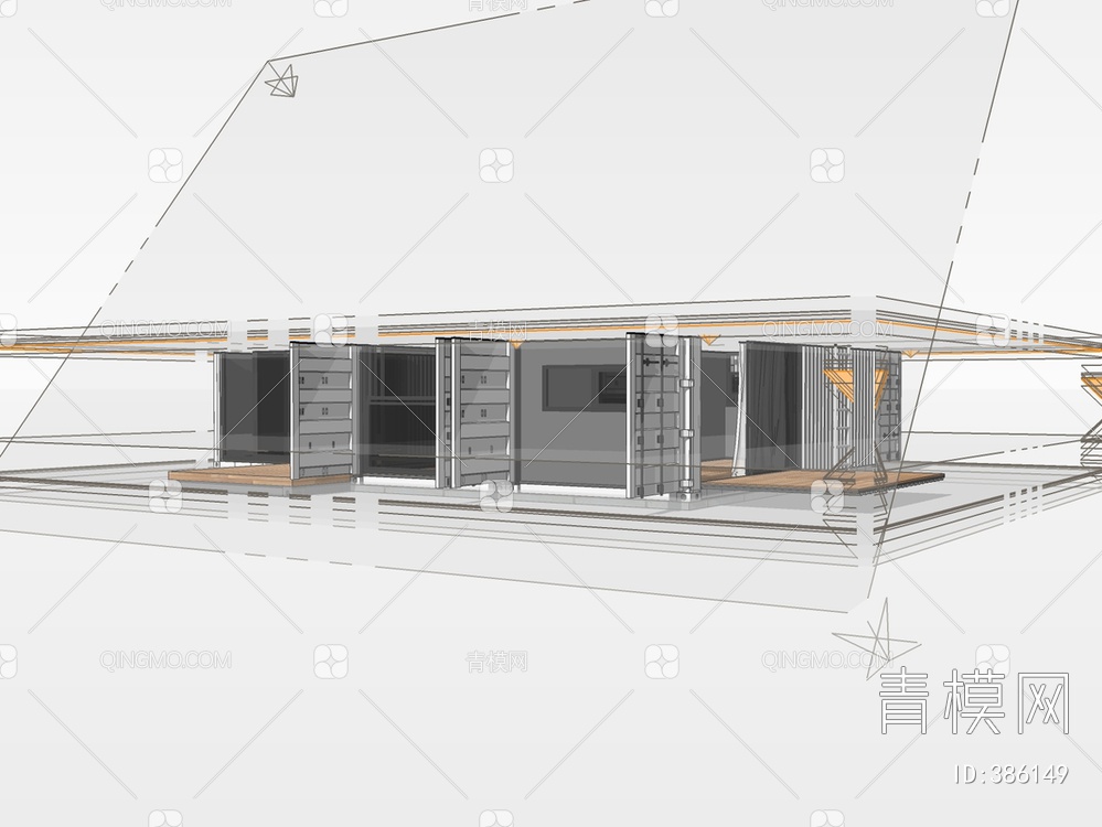 集装箱住宅SU模型下载【ID:386149】