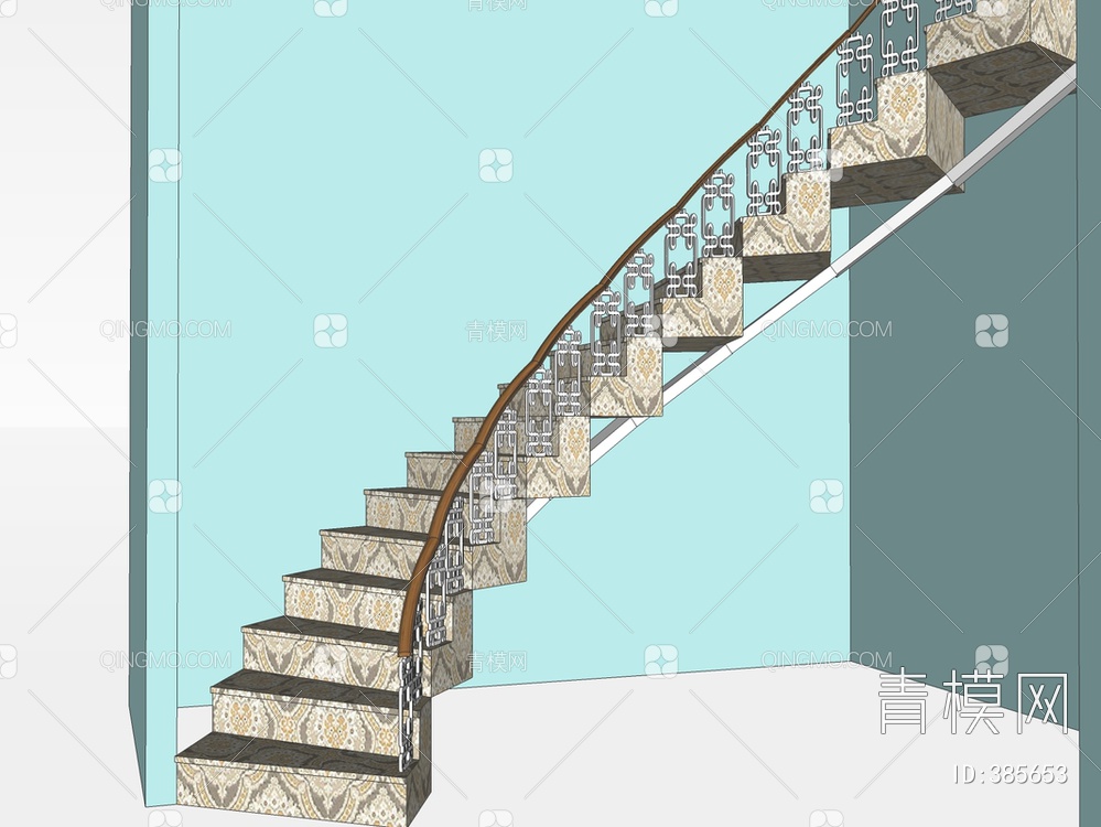 楼梯SU模型下载【ID:385653】