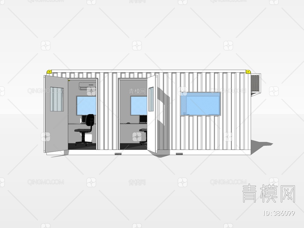 集装箱住宅SU模型下载【ID:386099】