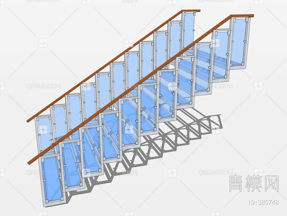 铁艺楼梯SU模型下载【ID:385748】