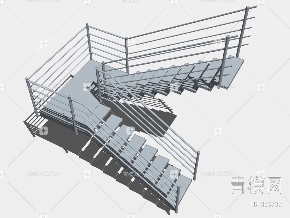 铁艺楼梯SU模型下载【ID:385738】