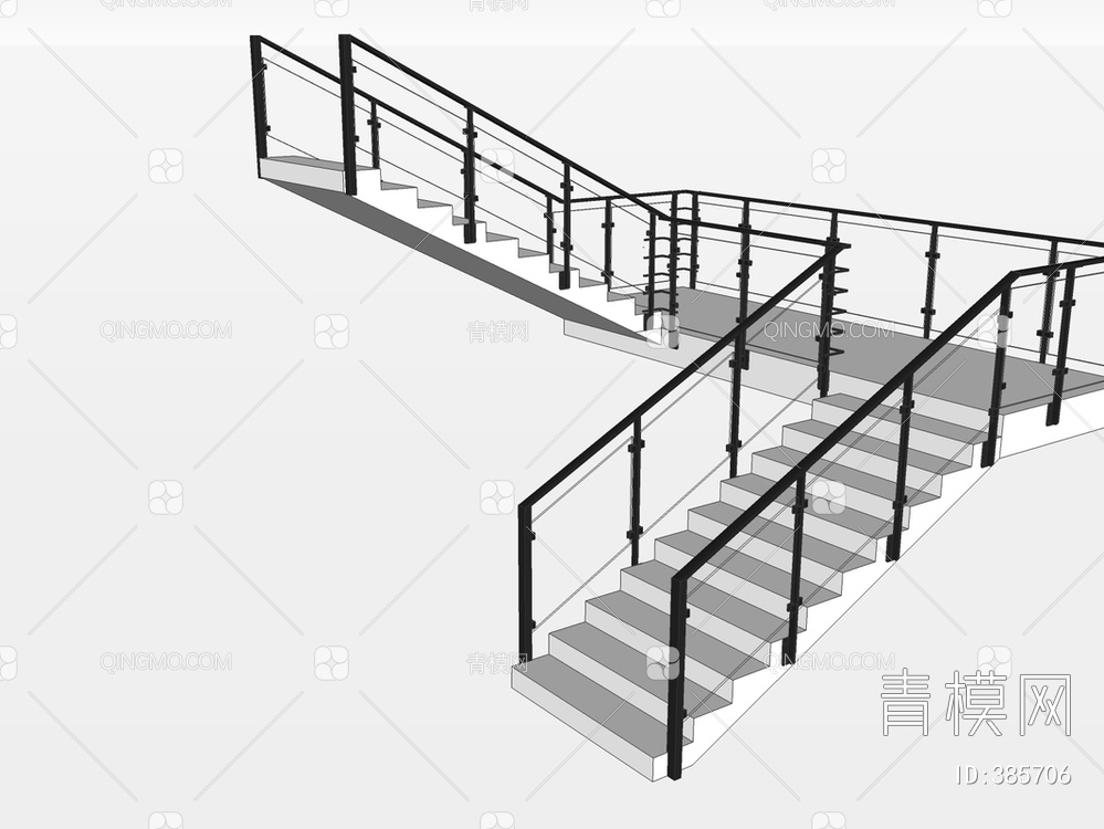 楼梯SU模型下载【ID:385706】