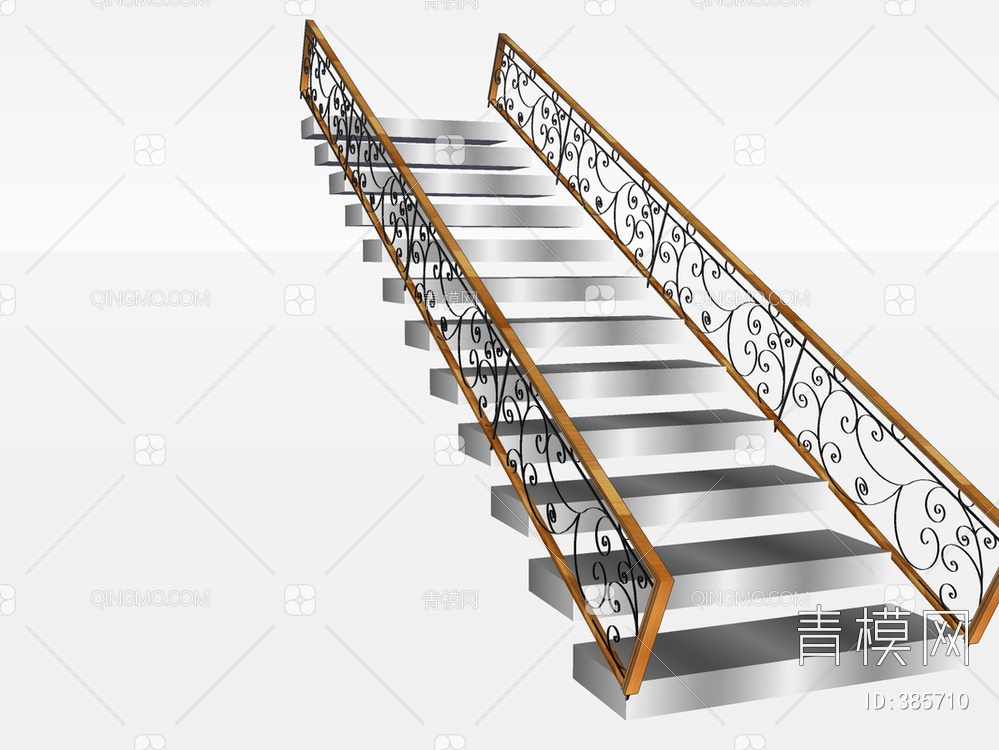 铁艺楼梯SU模型下载【ID:385710】