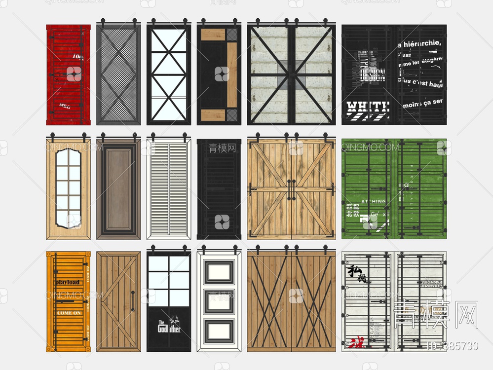 拉门SU模型下载【ID:385730】