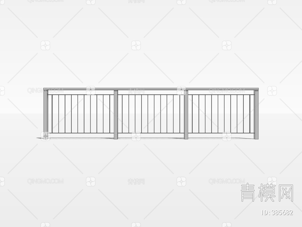 不锈钢栏杆SU模型下载【ID:385682】