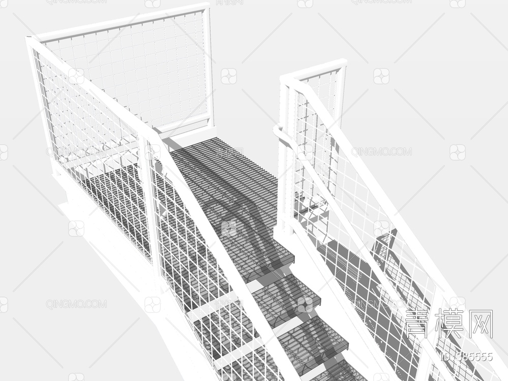 铁艺楼梯SU模型下载【ID:385555】