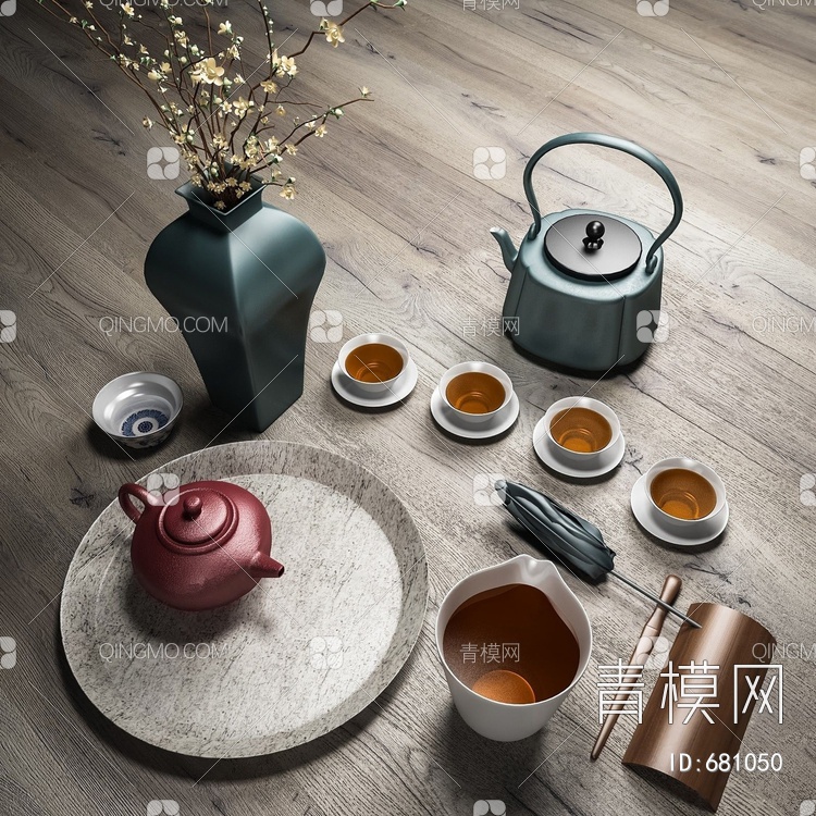 茶具组合3D模型下载【ID:681050】