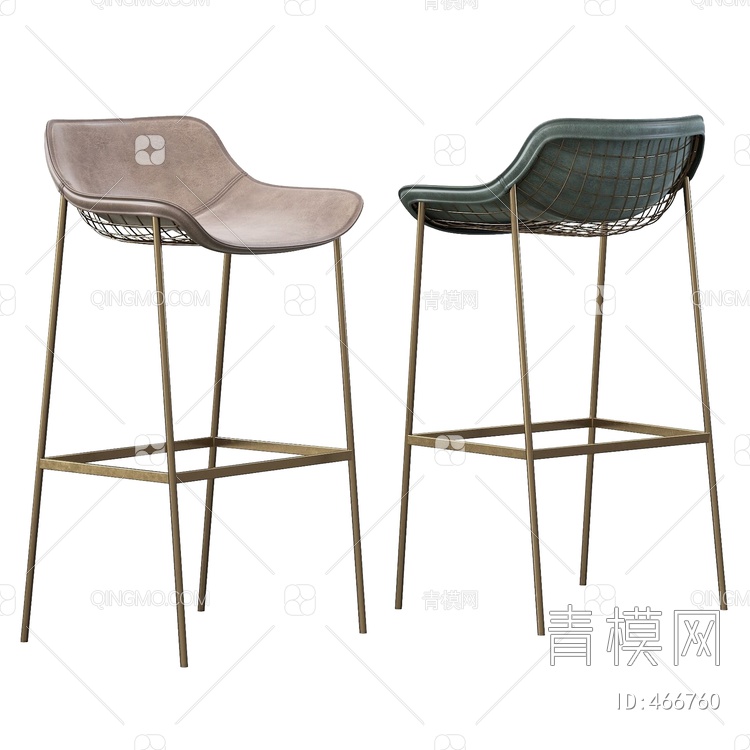 皮革吧椅3D模型下载【ID:466760】
