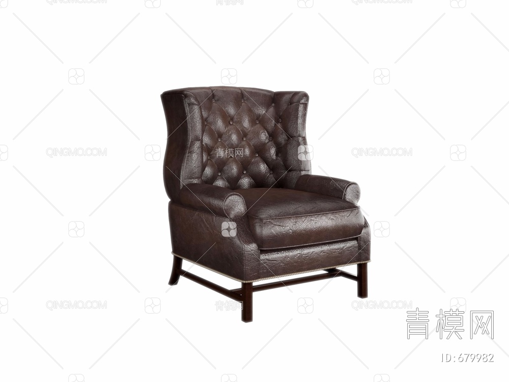 威格纳 单人沙发3D模型下载【ID:679982】