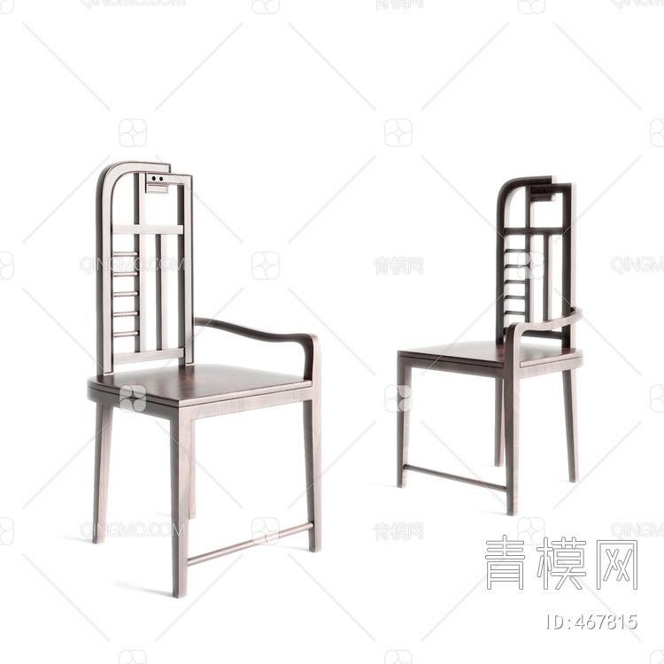 云水檀心 中堂椅3D模型下载【ID:467815】