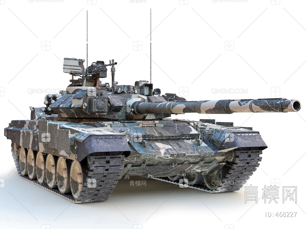 俄罗斯T90重型坦克3D模型下载【ID:468227】