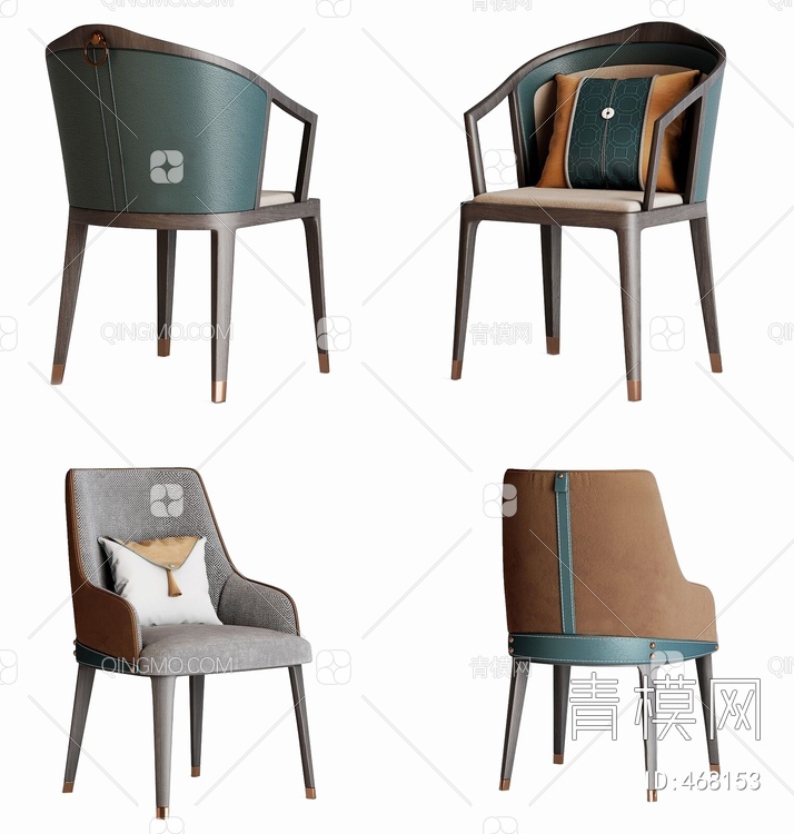 单椅餐椅组合3D模型下载【ID:468153】