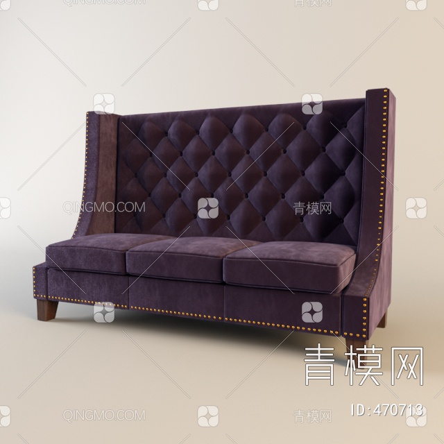 三人沙发3D模型下载【ID:470713】