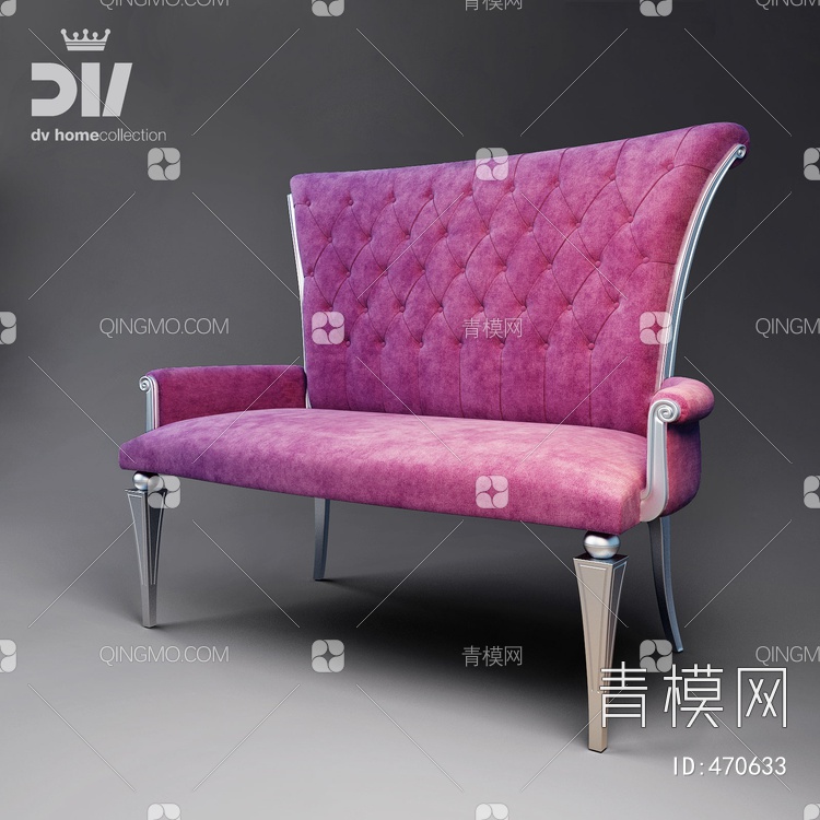 沙发椅3D模型下载【ID:470633】
