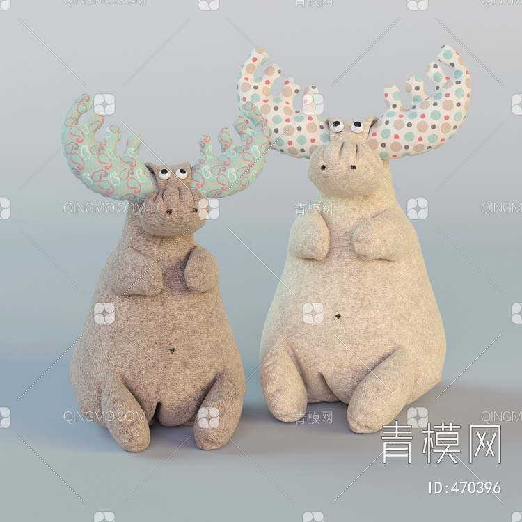 牛玩偶玩具3D模型下载【ID:470396】