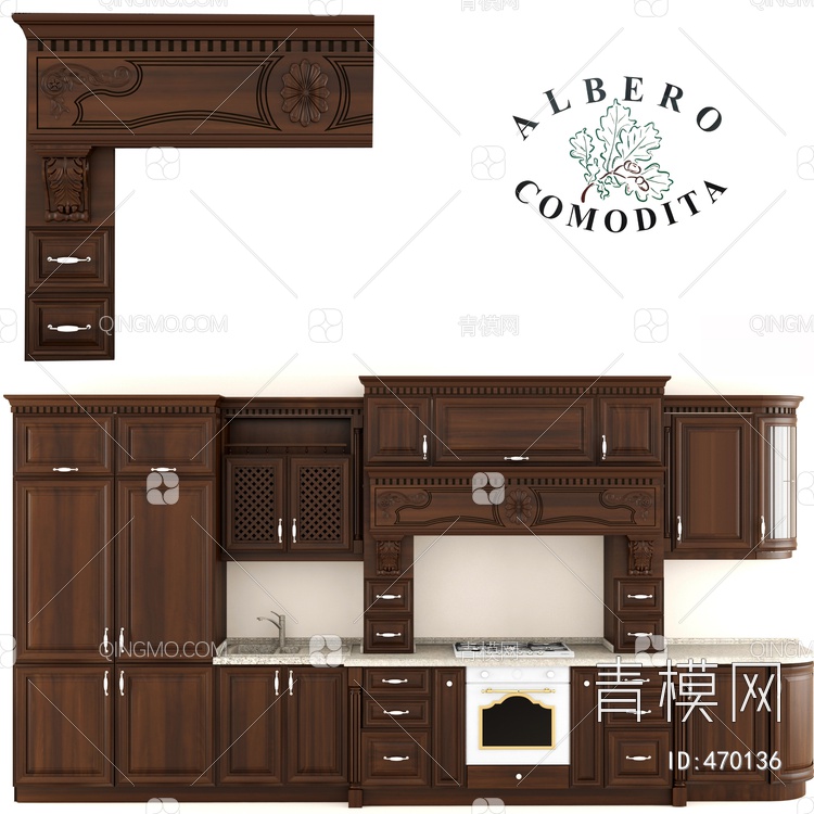 厨柜3D模型下载【ID:470136】
