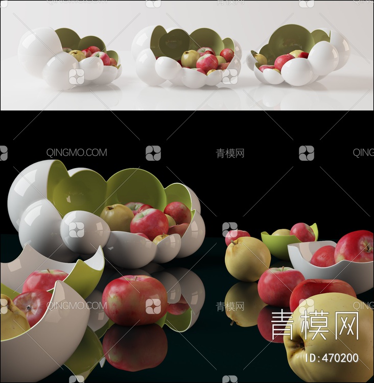 创意水果容器3D模型下载【ID:470200】